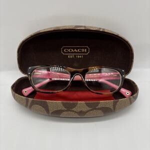 NEW COACH HC 6034 5102 SPOTTY TORTOISE FUCHSIA AUTHENTIC EYEGLASSES 50-17